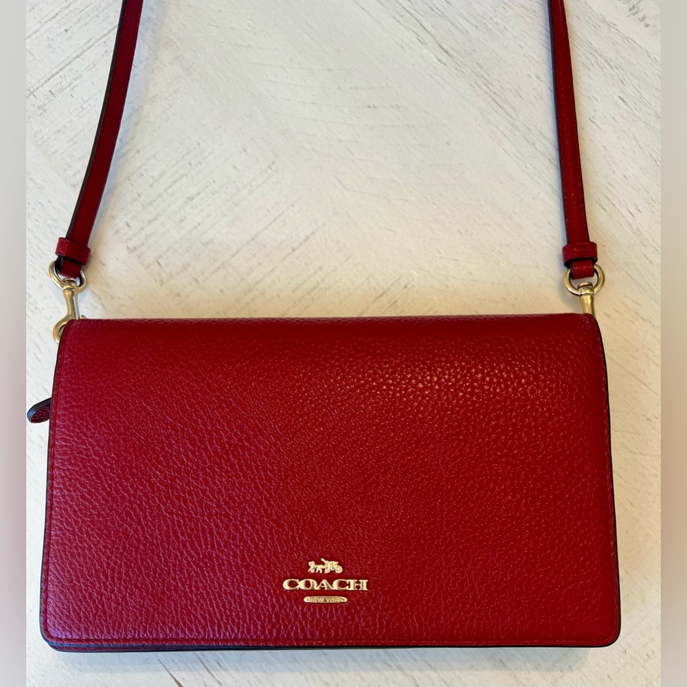Coach Red Leather Crossbody - Picture 2 of 11